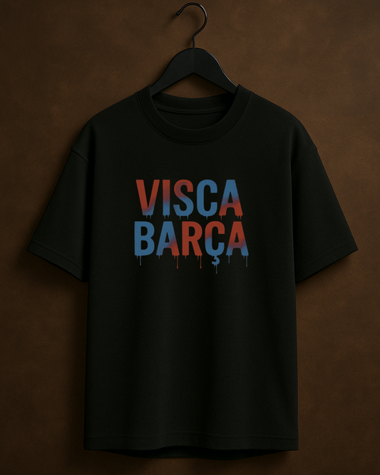 Visca Barca Printed Oversized T-shirt