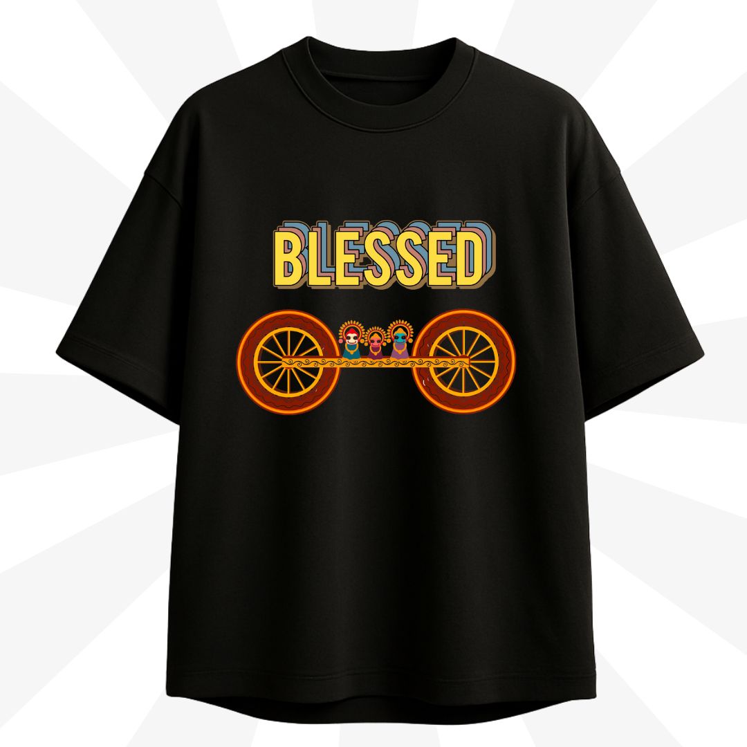 Blessed Journey Lord Jagannath Oversized Tee (Front Graphic)