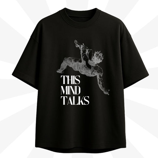 The Mind Talks Oversized T-Shirt (Front Graphic)