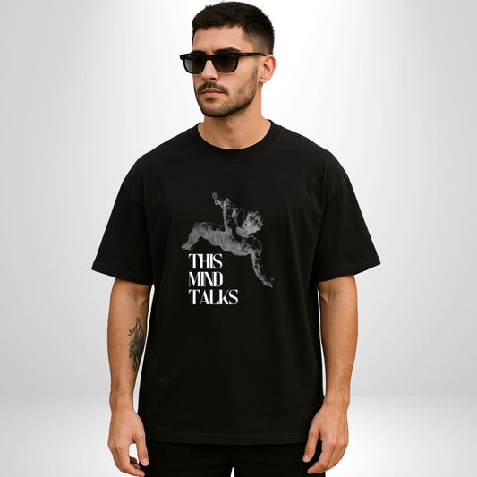 The Mind Talks Oversized T-Shirt (Front Graphic)
