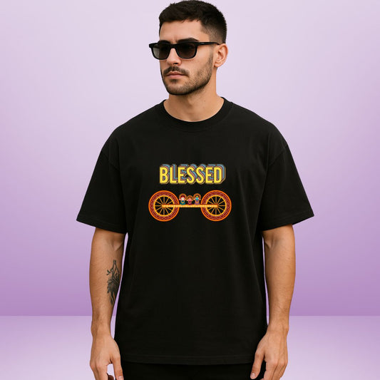Blessed Journey Lord Jagannath Oversized Tee (Front Graphic)