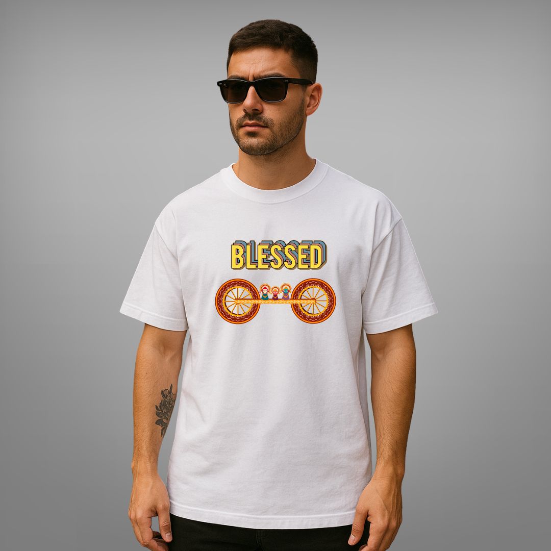 Blessed Journey Lord Jagannath Oversized Tee (Front Graphic)