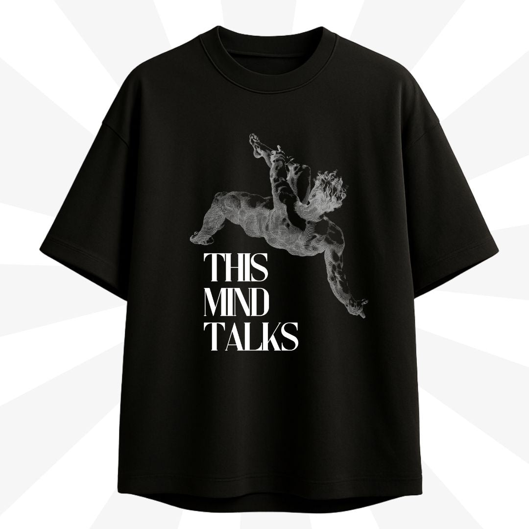 The Mind Talks Oversized T-Shirt (Front Graphic)